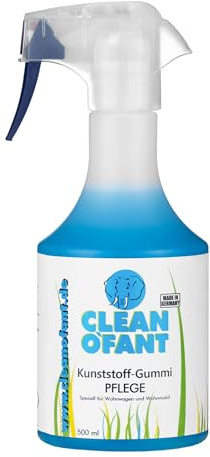 CLEANOFANT Kunststoffpflege & Gummipflege 500 ml Wohnwagen & Wohnmobil | Schutz & Farbauffrischung für Außen - Reinigt & Versiegelt Kunststoffe, Gummidichtungen & Reifen - Pflegemittel Silikonölfrei