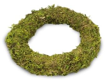 NaDeco Moos-Kranz Ø 25 cm Grün, Kranzrohling aus Naturmoos | Dicht gewickelt auf festem Kern — sofort zu bestecken oder als grüner Türkranz ganz ohne weitere Arbeit