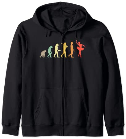 Balletto Evoluzione Retrò Regalo Per Ballerine Felpa con Cappuccio