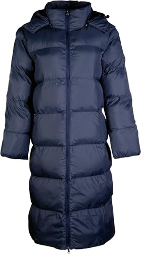 HKM Damen Mantel extra lang Preston dunkelblau L
