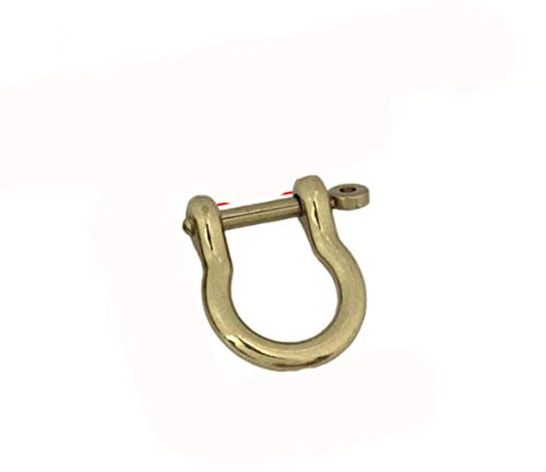 1 stücke Massivem Messing D Bogen Schäkel Schlüsselanhänger Schlüsselanhänger Haken Schraubverbindung Stecker Schnalle-15mm