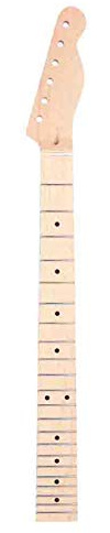 Manico per Chitarra, Manico per Chitarra Elettrica in Legno di Acero a 22 Tasti con Punti Neri per Chitarre Stile TL (Con linea centrale posteriore)