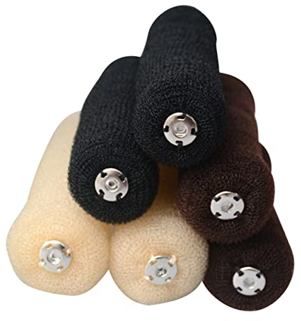 minkissy 3pcs Nylon Hair Curler Set for Messy Bun and Ponytail, Flexible Rollers for Diy Styling, Non-heat Hair Curling Tools Suitable for Women and Girls Random Color