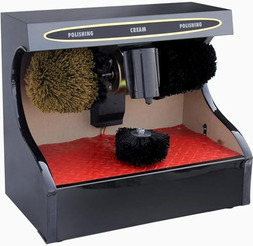 ASEENXPS Cireuse de Chaussures à Induction Automatique, Deux Moteurs, capteur Infrarouge, cireuse de Chaussures en Cuir for Maison ou hôtel Commercial dans Le Hall de l'hôtel(Color:Black)