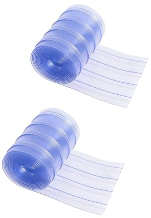 Rideau Laniere PVC 3,6 m x 20 cm pour Porte Niche Chien，Rideau à Lanières Transparent Isolant Thermique et Résistant au Froid pour Porte de Maison de Chien DIY（2 Pièces）