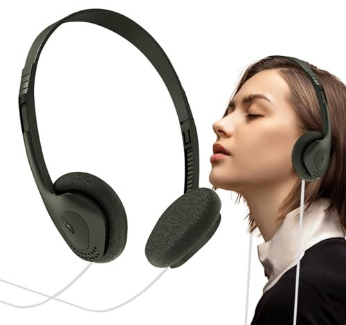 Casque supra-auriculaire rétro,casque supra-auriculaire rétro filaire - Casque filaire léger et portable - écouteurs stéréo portables légers, Design Vintage stéréo pour téléphone Portable, baladeur