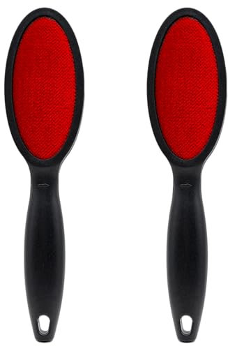 Mritrit Lot de 2 brosses à peluches double face en velours pour enlever les poils et les poils d'animaux brosse à peluches réutilisable pour vêtements et canapés