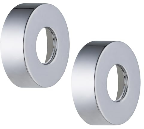 Rosace sanitaire ronde finition chromé 3/4 - Ø60 mm - hauteur 20 mm (x2) NOYON & THIEBAULT