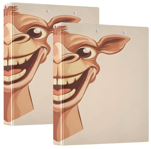 Smile Camel Beige Rezeptbuch Ordner 1 Packung, PVC, hält 200 Blatt, große Ordner, 3 Ringe
