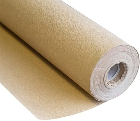 Tela de acolchado de papel kraft 0,6 x 300 m, biodegradable, con relleno natural, antimalezas, 100% celulosa