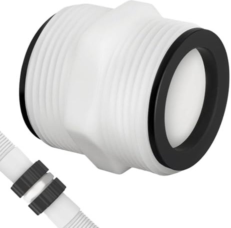 GkgWuxf Conector de la manguera de la piscina, reemplazo del adaptador de manguera - Reemplazo del conector de la piscina con anillos de junta de 2 l,Adaptador de extensión de estanque de natación