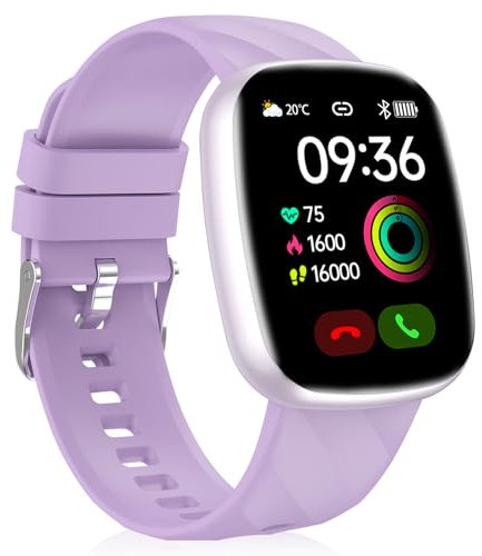 CATGIFF Smartwatch Bambini, Fitness Tracker Orologio 1.75, Frequenza Cardiaca, Monitor del Sonno, Resistente all'Acqua IP68, Smart Watch con/senza APP, Regalo per Bambino Bambina Ado 10-18 Anni Gris