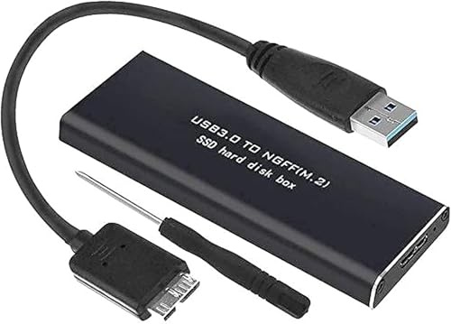 M.2 SATA - Adaptador USB 3.0 a disco duro NGFF SSD, carcasa externa SATA III carcasa 2280, 2260, 2242, 2230 llave B + M, NGFF, SATA3 Caddy UASP 5 GB/s - para Win10/8/7/Vista/XP/Linux/Mac OS
