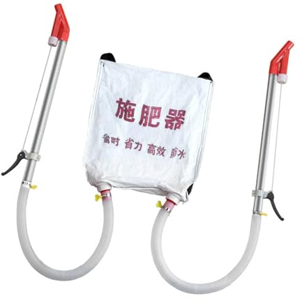 Folpus Spandiconcime Manuale in Tessuto con Borsa da Trasporto Posteriore, capacità 10 kg, Design ergonomico, Due Maniglie in Metallo