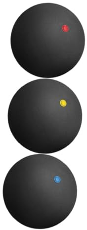 CHICAMPERA Balles de Squash Rebond Constant en Caoutchouc à Rebond Élevé Lot de 3 pour Entraînement Professionnel pour Exercices en Salle ou Extérieur