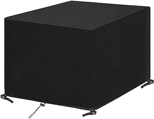 Housse pour meubles d'extérieur, 180 x 100 x 80 cm, en tissu Oxford 420D imperméable avec cordon de verrouillage et boucle - Protection durable pour table et chaise de jardin - Résistante aux