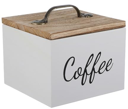 Mikinona Caja De Almacenamiento Para De Café Organizador De Madera Con Tapa Para De Bolsitas De Té y Sobres De Azúcar Hogar Escritorio