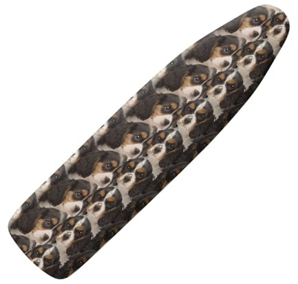 Copriasse da Stiro Universale 45x130 Cucciolo Carino Pratico Imbottito Sistema a Cordino Lavabile Resistente al Calore per una Facile Stiratura - Panno Protettivo