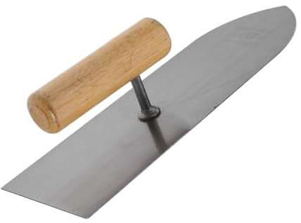 VILLFUL Truelle de Finition en Acier avec Poignée en Bois Ergonomique, Outil Polyvalent pour Enduit, Plâtre et Cloisons Sèches, pour Professionnels et Bricoleurs