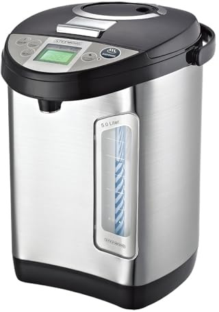 Thermopot 5L Edelstahl-Heißwasserspender, LC-Display, Ideal For Glühwein, Teekessel, Isolierte Flasche Erleichtern Sie Sich Das Leben