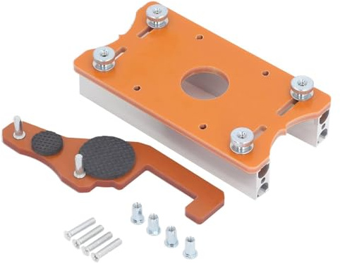 Kit de placa insertable para mesa de enrutadora de aleación de aluminio, placa abatible ajustable para máquina de rebajado y carpintería, altura de base de 5–56 mm, compatible con