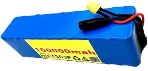 Genérico Batería Recargable de Iones de Litio 13S3P, batería de Bicicleta eléctrica batería de Litio de 48V 100Ah, batería de Bicicleta eléctrica de 48 voltios Scooter Eléctrico T Plug(01