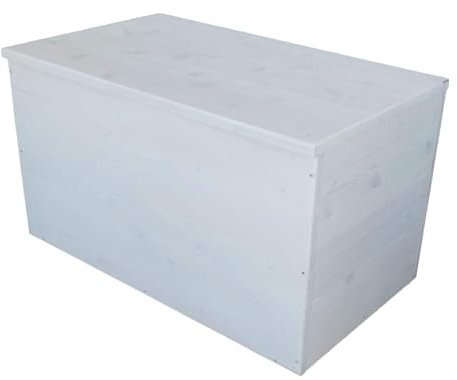 TOTAL WOOD 2012 Cassapanca Baule Contenitore in Legno 70x40x40cm Color Bianco decapato