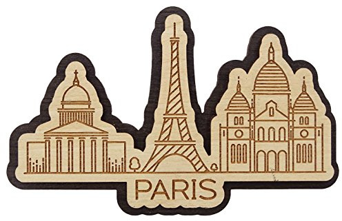 Printtoo zeigt Paris Frankreich Denkmaeler Gravierte Holz Kuehlschrank Magnet Souvenir Dekor