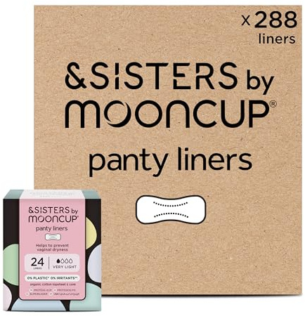 &Sisters by Mooncup® Slipeinlagen für sehr leichte Menstruation, 100% Bio-Baumwolle (24er-Packung)