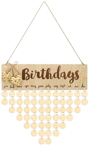Geburtstagskalender Erinnerung Immerwährender Holz Kalender DIY Geschenk Dekoration für Party Dekoration