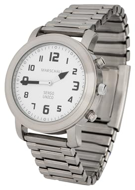 Marschall Senso Unico Deutsch sprechende Herren Armbanduhr mit Zug-Armband I S-UM I Analog Touch-Screen Sum