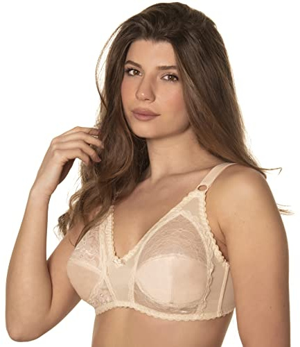 Istintiva Carmen – Reggiseno Senza Ferretto con Pizzo ad Elevato Sostegno | Coppe morbide Leggermente Imbottite | Spalline Regolabili