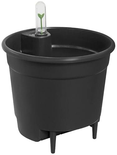 Garden Center Shop | Insert Macetero Autorriego 44 cm Negro | Sistema Insert Autorriego Recíclado | Comodidad y Estética Sostenible