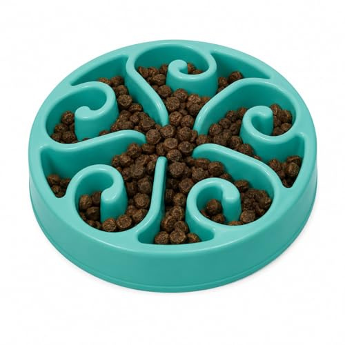 Medium Slow Feeder Dog Bowl, Anti‑Choke & Bloat Prevention, Non‑Slip Maze Puzzle Feeder for Dogs, Slow Feeding Bowl to Stop Fast Eating