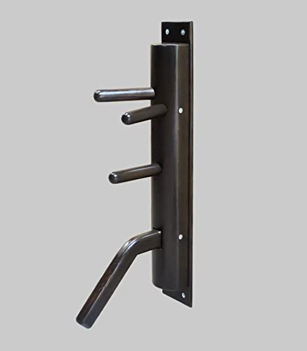 Wing Chun Semicircular Wooden Dummy with Leg (Dark Walnut)