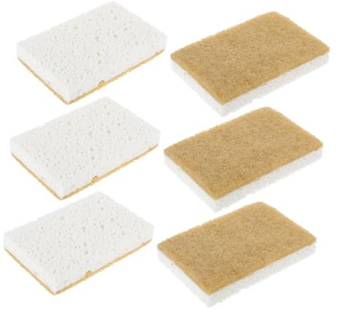 12 Stück Packung Multifunktions Spülschwamm aus Sisal und Schwamm für Küche
