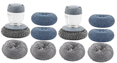 MAGICLULU 2sets Kitchen Cleaning Brush Pot Cleaning Brush Dish Palm Soap Dispenser Multi-Purpose for Sink Faucet Stove