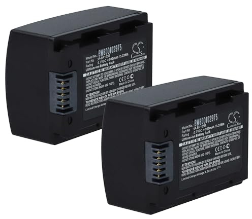 vhbw 2X Batterie Remplacement pour Samsung IA-BP105R | pour caméra vidéo caméscope (1100mAh, 3,7V, Li-ion)