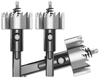 Set di punte da trapano HSS Sega a tazza Sega a tazza Taglierina da 15-50 mm Kit di utensili manuali per trapano con punta da taglio in lega metallica per legno in acciaio inossidabile, 5 pezzi