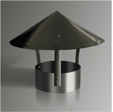 Sombrerete Chimenea Tapa de Lluvia galvanizada, Tapa de Chimenea de Cono Superior, Tapa Protectora de Lluvia para tuberías, Cubierta de Techo galvanizada, Cubierta de Chimenea de Metal, Sombrero Cont