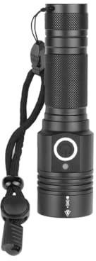 Suammiitstrieadea Magnetic Flashlights Rechargeable Brightness Strong Zoomed Torch Lantern Telescopic Aluminum Emergency Hiking 18650Battery, 18650 Battery