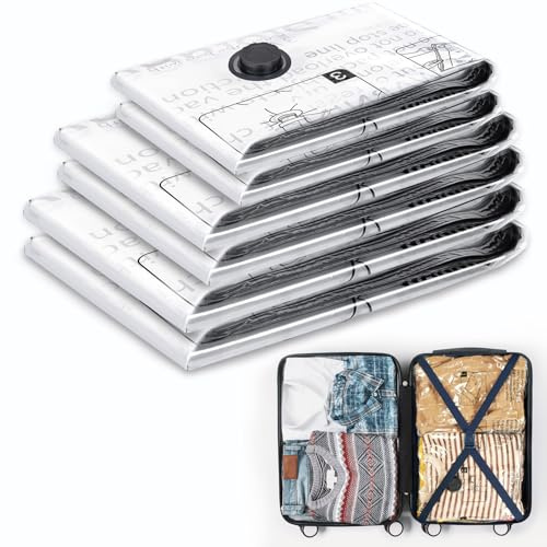 XTQFH Vakuumbeutel für Kleidung , vakuumbeutel für bettdecken,Vacuum Storage Bags,Klein Vakuumbeutel XXl Vakuumierbeutel, Staubsauger für Bettdecken (6PCS 40*60,60*80,80*100 Pro Größe Zwei Stück)