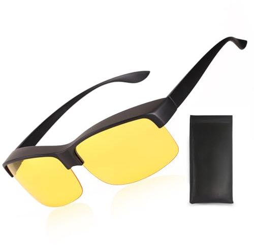 VUEECLAT Polarisierte Sonnenbrille für Männer und Frauen - Überbrille mit TAC-Gläsern und unzerbrechlichem PC-Rahmen für Autofahren, Golf, Angeln, Outdoor-Sport - Leichte Schutzbrille