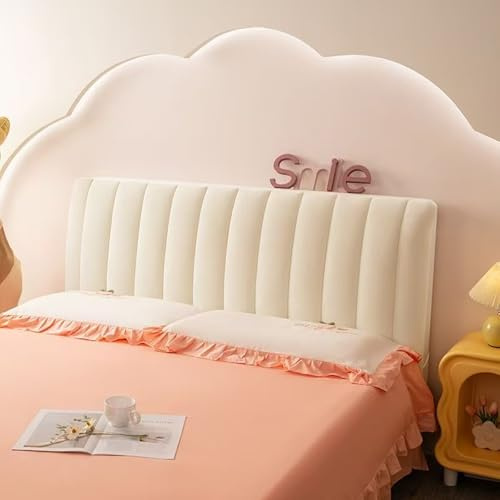 XIFUHUI Bettkopfteilbezug,Bettkopfabdeckung Verdicken Gesteppt Dehnbar,All-Inclusive Bettkopfteil Hussen dick für eine Vielzahl von Bettköpfen (Beige, 200cm)