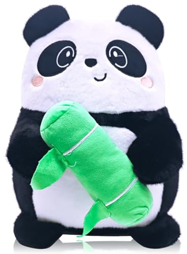 HOXSNII Muñeco de Peluche, 40CM Panda Cojines de Peluche Almohada de Felpa Juguetes de Peluche Animales de Almohada Juguetes de Peluche de Animales Regalo de Cumpleaños para Niños