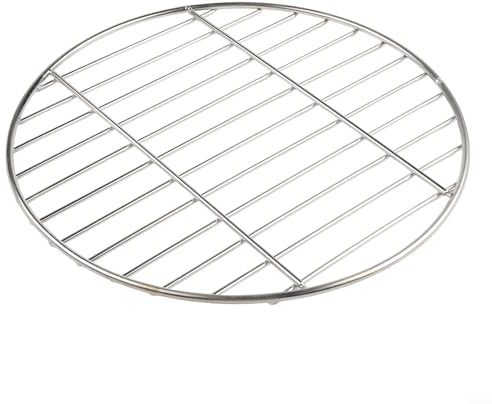 Griglia rotonda per barbecue, in acciaio inox, griglia rotonda per barbecue, griglia da campeggio, picnic, giardino, pentole in metallo, accessori per griglia portatile (35 cm)