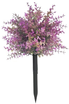 Gralara Artificiale con Foglie di eucalipto finte, Riutilizzabile, Decorazione da Giardino, 58 cm, per Prato e, Viola