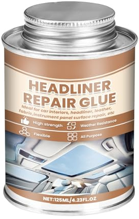 NVOQILIN Pegamentos adhesivos instantáneos de 125 ml para el techo del coche, pegamento de reparación de cuero para tela y revestimiento de techo para interior de coche