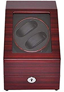 Caja enrolladora de Relojes Caja enrolladora de Relojes Rectangular silenciosa Caja enrolladora de Relojes automática Caja enrolladora de Relojes Doble Estuche de Almacenamiento de Madera
