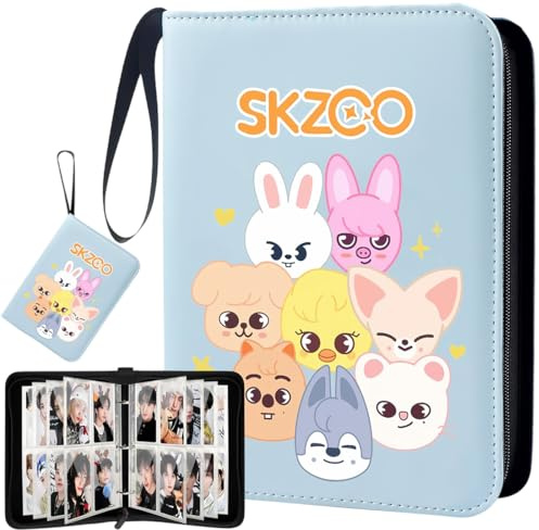 SUJEBKC SKZ Skzoo Simpatico porta fotocard cartoon, album di figurine Stray 400 tasche, gadget Kpop per STRAY